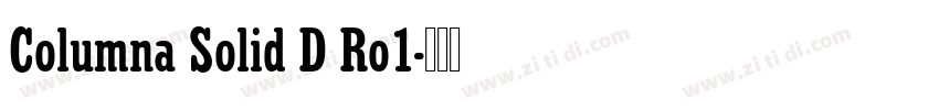 Columna Solid D Ro1字体转换